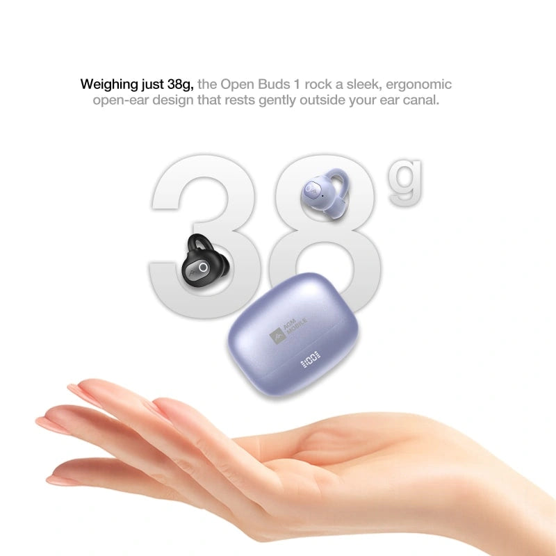 AGM Open Buds 1 | Open-Ear Design | 25+3dB ANC | 6H Playtime | IPX4 Water Resistance