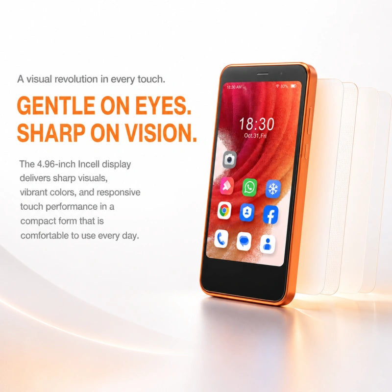 AGM NOTE N2 | 4.96″ Small Android Smartphone | Removable Battery | Android 16 Go | Pocket-Friendly Design | IP54 Splash Protection