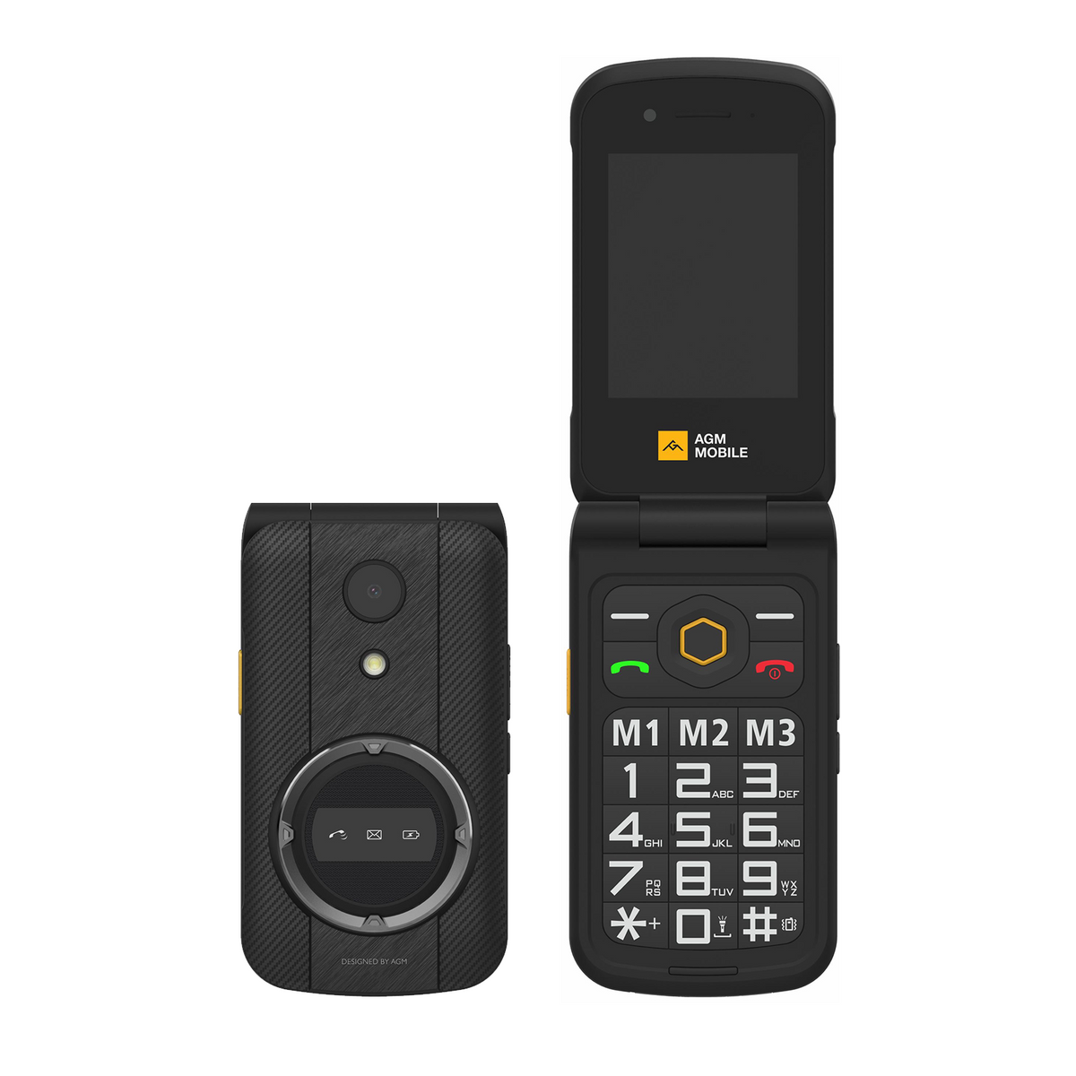 AGM M8 FLIP | 4G Rugged Flip Phone | SOS Side Key | One Click Call | Powerful Speaker | Big Battery