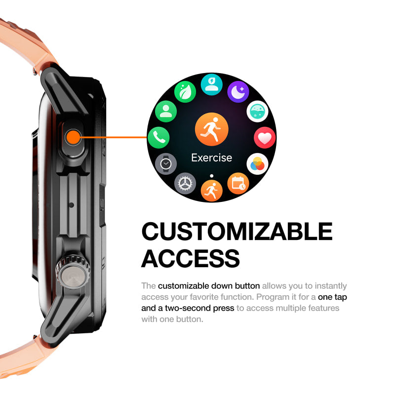 AGM Legion Pro | GPS | Offline Map | 5ATM | IP68 Waterproof | 100+ Sports Modes | Smart Watch