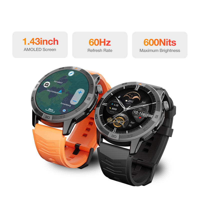 AGM Legion Pro | GPS | Offline Map | 5ATM | IP68 Waterproof | 100+ Sports Modes | Smart Watch