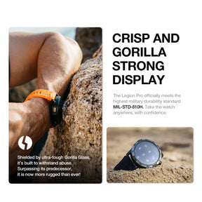 AGM Legion Pro | GPS | Offline Map | 5ATM | IP68 Waterproof | 100+ Sports Modes | Smart Watch