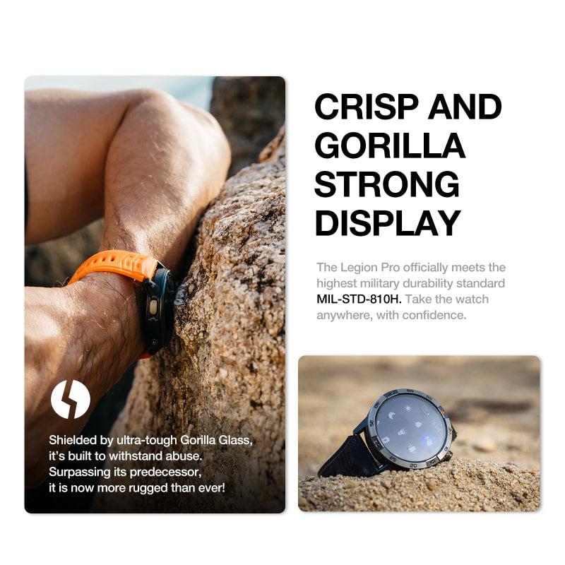 AGM Legion Pro | GPS | Offline Map | 5ATM | IP68 Waterproof | 100+ Sports Modes | Smart Watch