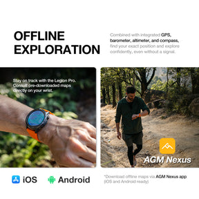 Pre sale | AGM Legion Pro | GPS | Offline Map | 5ATM | IP68 Waterproof | 100+ Sports Modes | Smart Watch