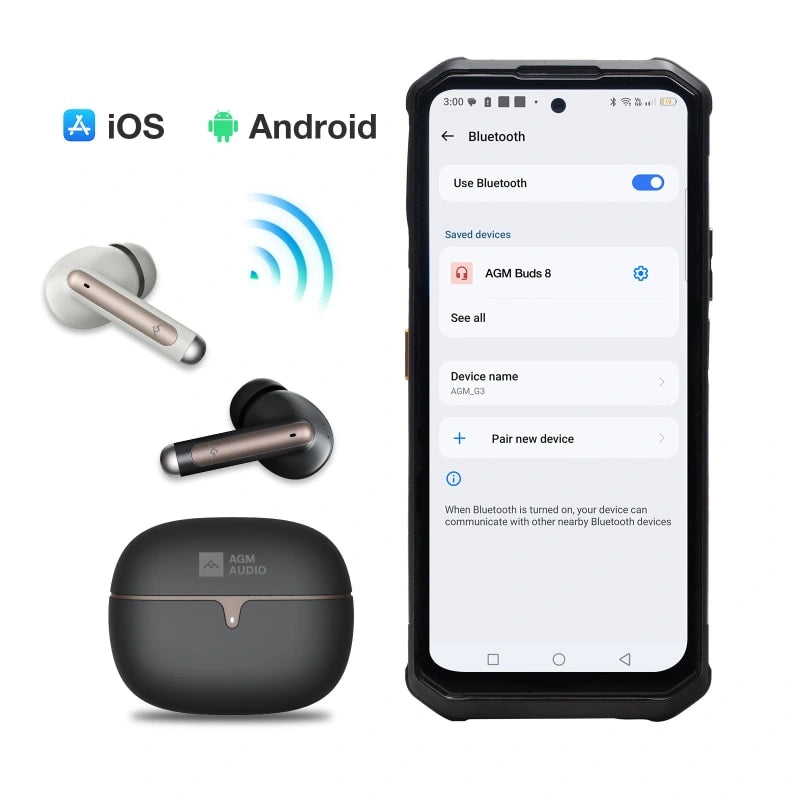 AGM BUDS 5 | ANC + ENC | 30hrs Playback | IPX4 | Touch Control