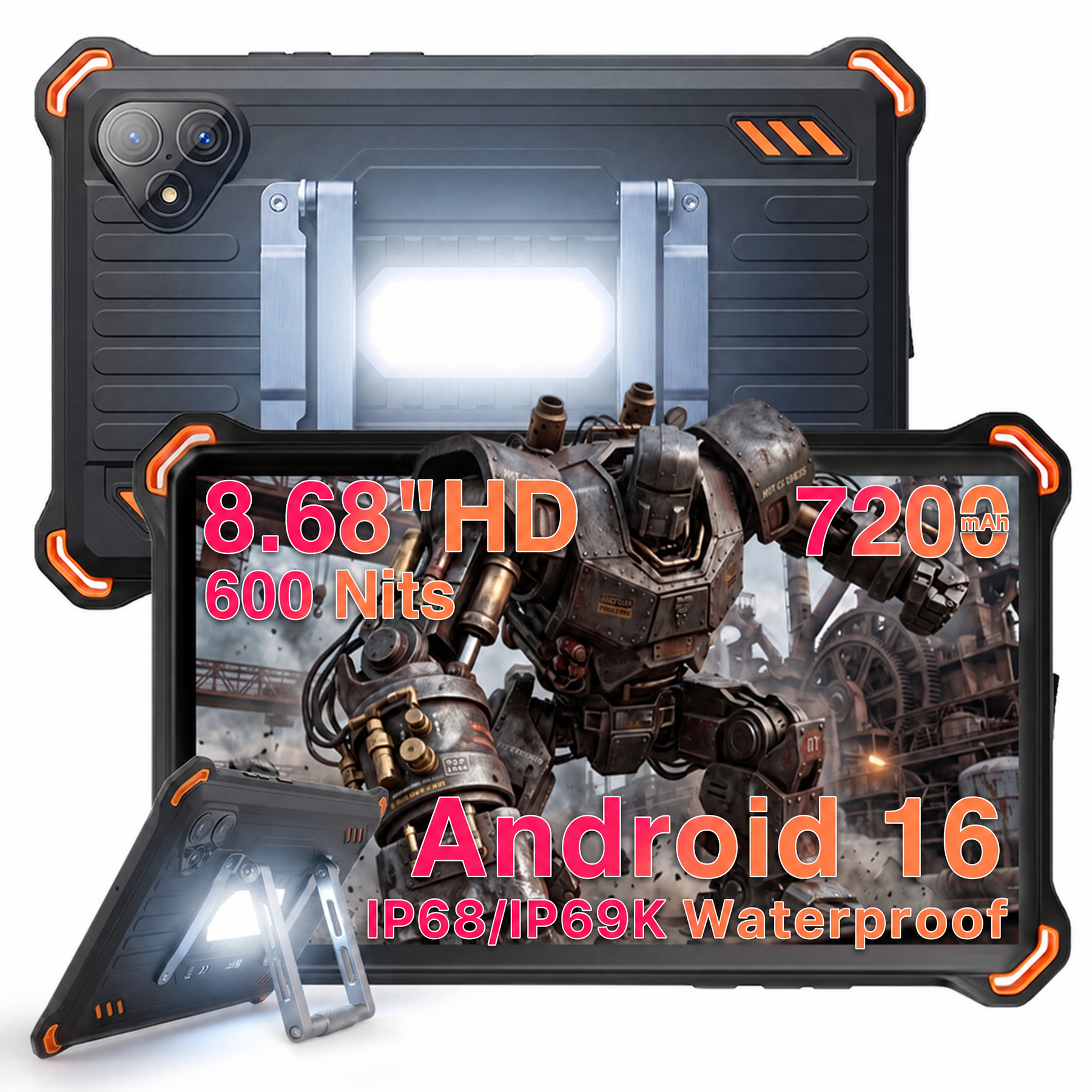 AGM PAD P3 | 8.68" Compact Rugged Tablet | Helio G99 | IP68/IP69K | Waterproof | 120Hz Display | eSIM | Android 16