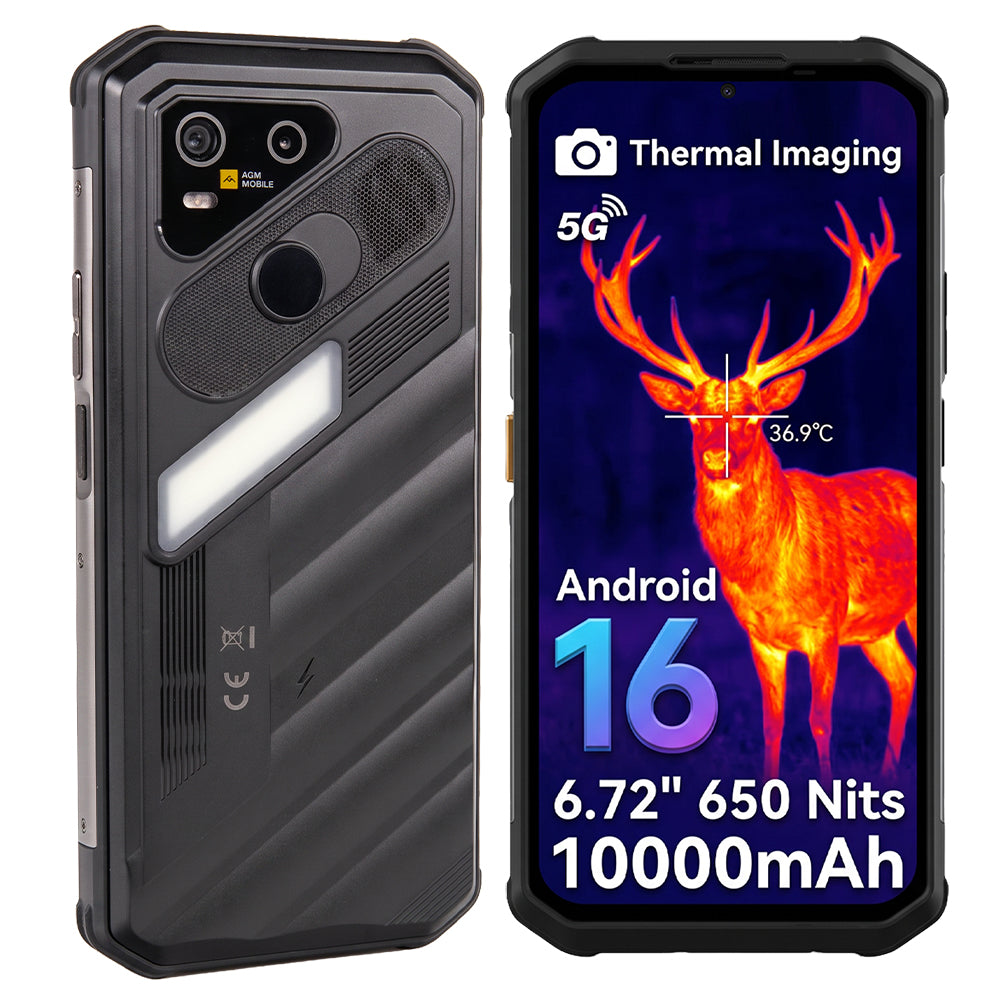 AGM X7 Pro | Thermal Imaging Rugged Smartphone | 512×384 Thermal Resolution | 6GB+256GB | 10000mAh Battery | IP68/IP69K | Wireless Charging | Android 16 | eSIM