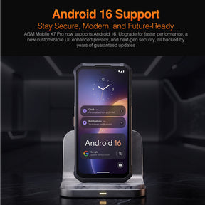 AGM X7 Pro | Thermal Imaging Rugged Smartphone | 512×384 Thermal Resolution | 6GB+256GB | 10000mAh Battery | IP68/IP69K | Wireless Charging | Android 16 | eSIM