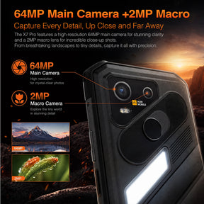 AGM X7 Pro | Thermal Imaging Rugged Smartphone | 512×384 Thermal Resolution | 6GB+256GB | 10000mAh Battery | IP68/IP69K | Wireless Charging | Android 16 | eSIM